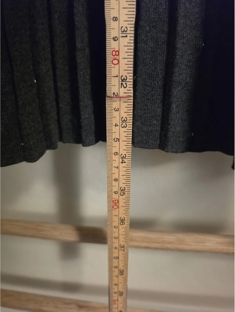 Chico's NWT Charcoal Gray Open Front Cardigan Pearl Pleated Bell Sleeve Sweater